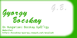 gyorgy bocskay business card